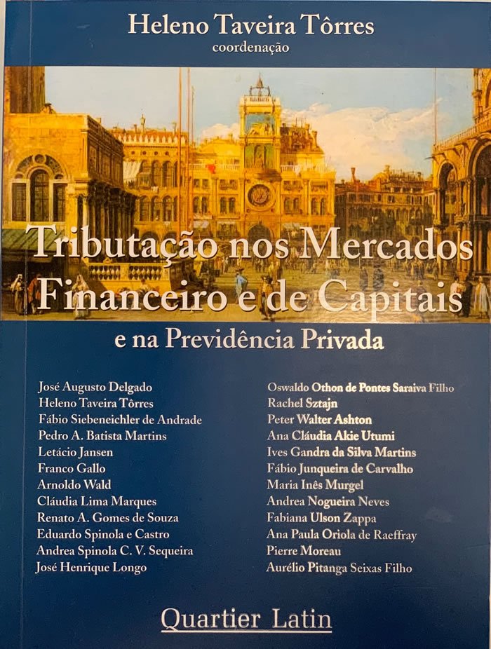 Capa do Livro Tributação nos Mercados Financeiros e de Capitais e na Previdência Privada